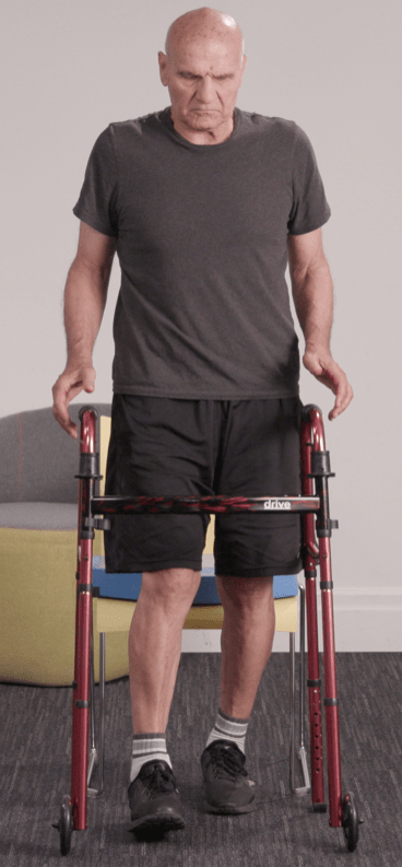 How to use a walker and safety tips part 2 Sitting standing and getting in and out of bed